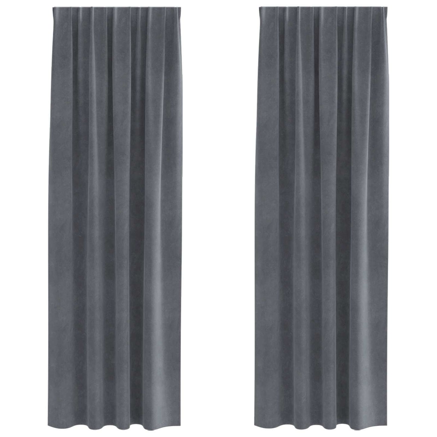 Vidaxl rideaux occultants 2 pcs gris clair 140 x 260 cm velours
