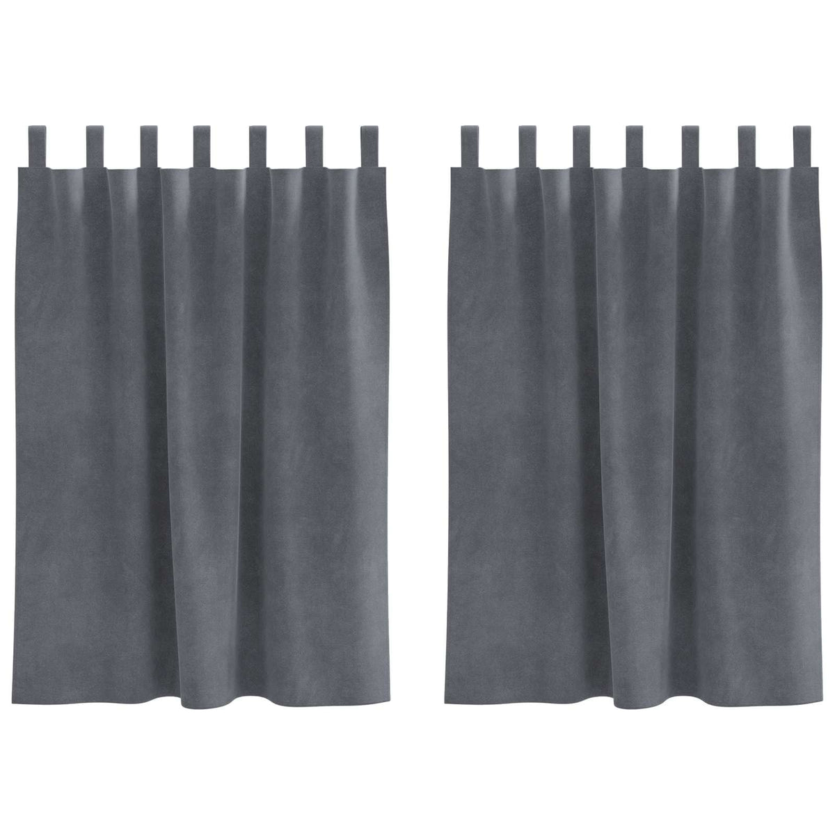 Vidaxl rideaux occultants 2 pcs gris clair 140 x 140 cm velours
