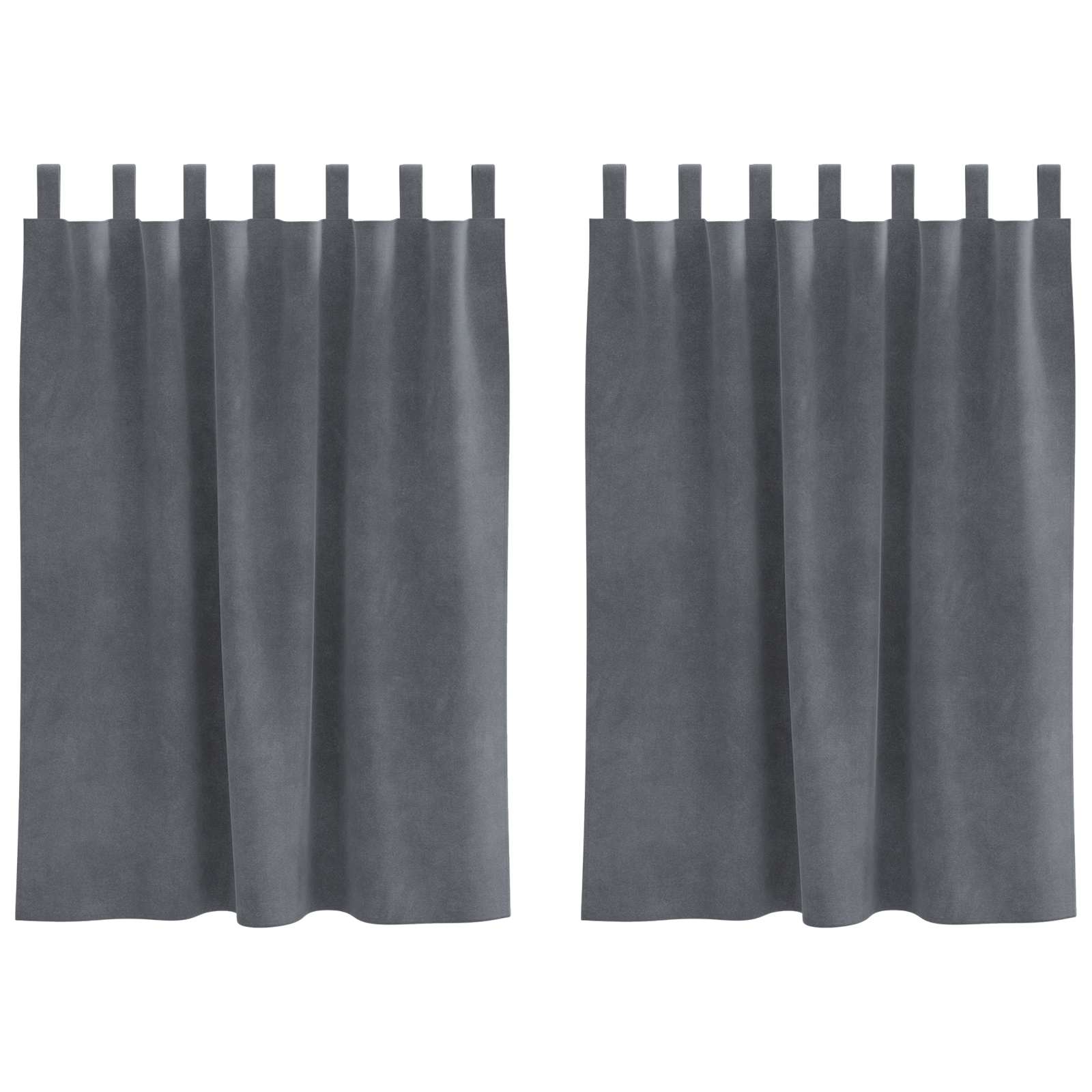 Vidaxl rideaux occultants 2 pcs gris clair 140 x 140 cm velours