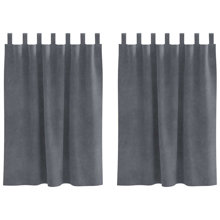 Vidaxl rideaux occultants 2 pcs gris clair 140 x 140 cm velours