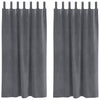 Vidaxl rideaux occultants 2 pcs gris clair 140 x 175 cm velours