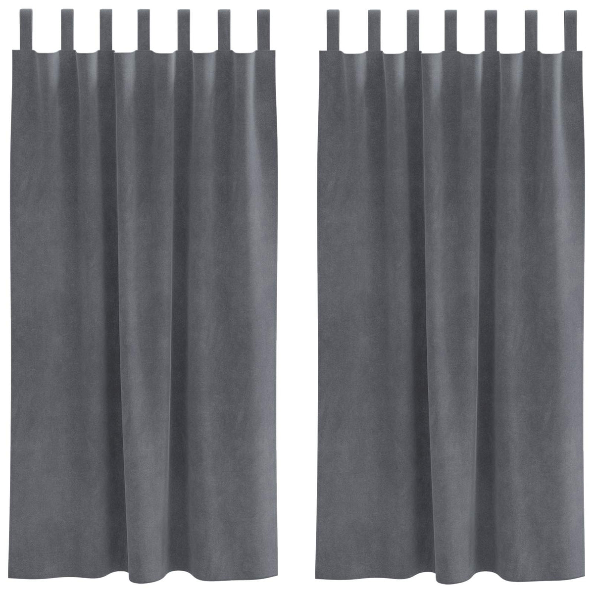 Vidaxl rideaux occultants 2 pcs gris clair 140 x 175 cm velours