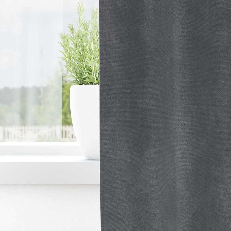 Vidaxl rideaux occultants 2 pcs gris clair 140 x 245 cm velours