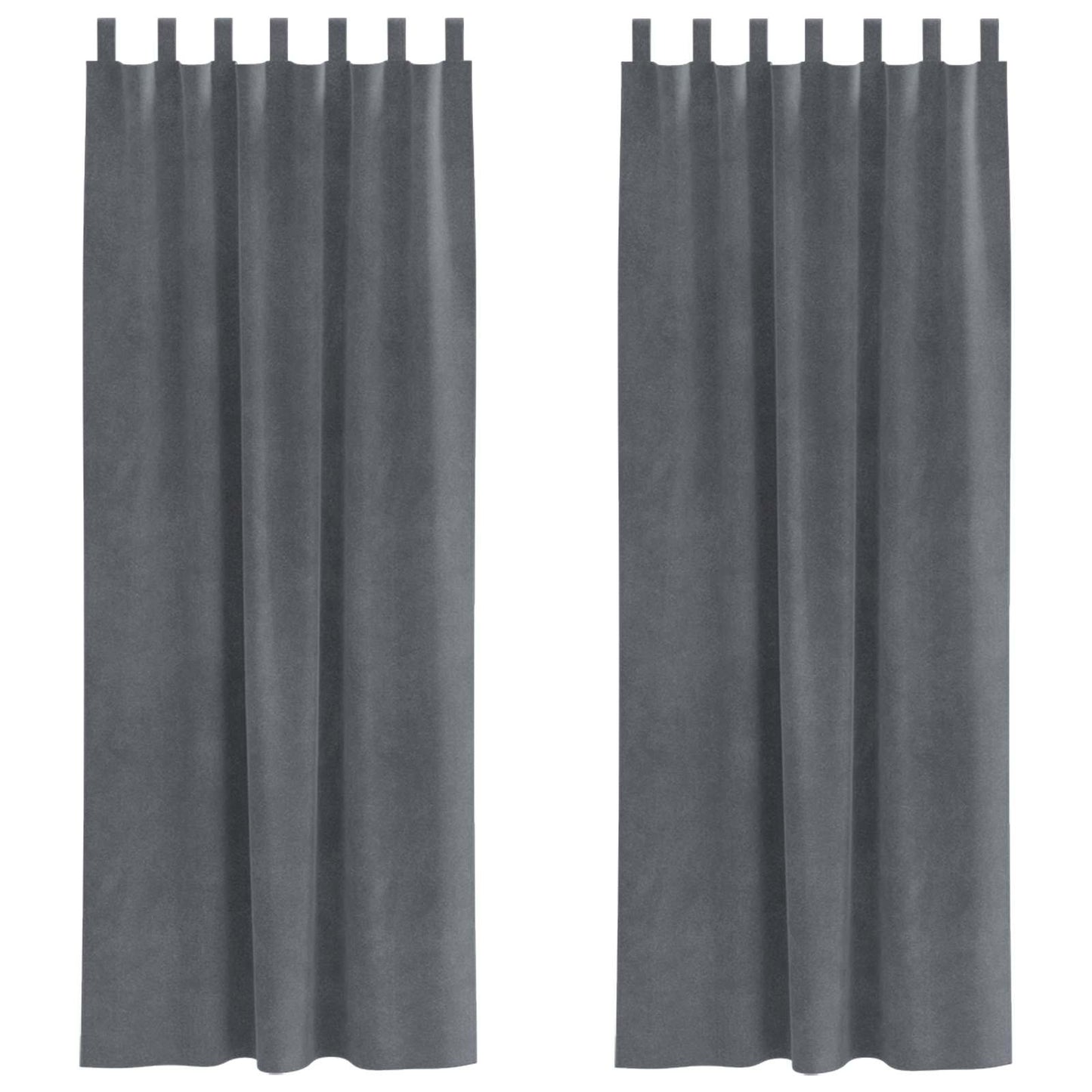 Vidaxl rideaux occultants 2 pcs gris clair 140 x 260 cm velours