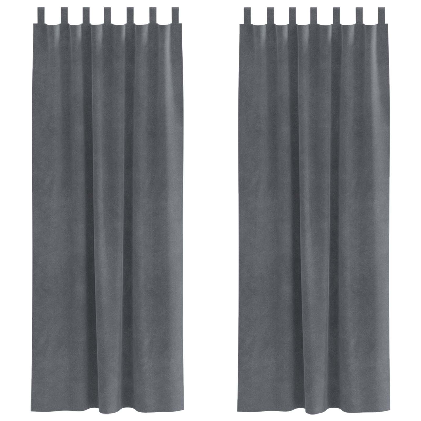 Vidaxl rideaux occultants 2 pcs gris clair 140 x 260 cm velours
