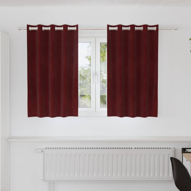 Vidaxx rideaux occultants 2 pcs bordeaux 140 x 140 cm velours