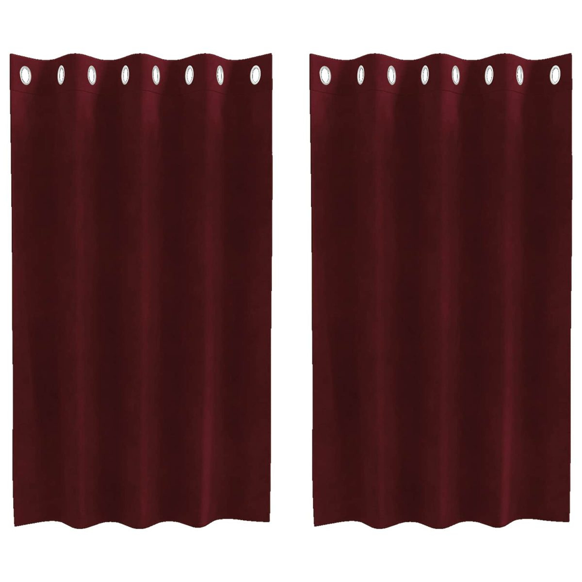 Vidaxx rideaux occultants 2 pcs bordeaux 140 x 140 cm velours