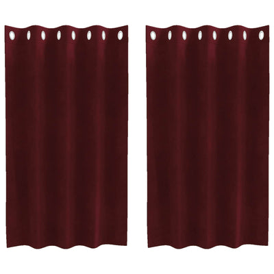Vidaxx rideaux occultants 2 pcs bordeaux 140 x 140 cm velours