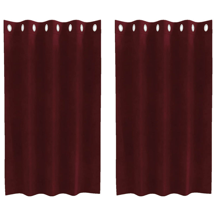 Vidaxx rideaux occultants 2 pcs bordeaux 140 x 140 cm velours