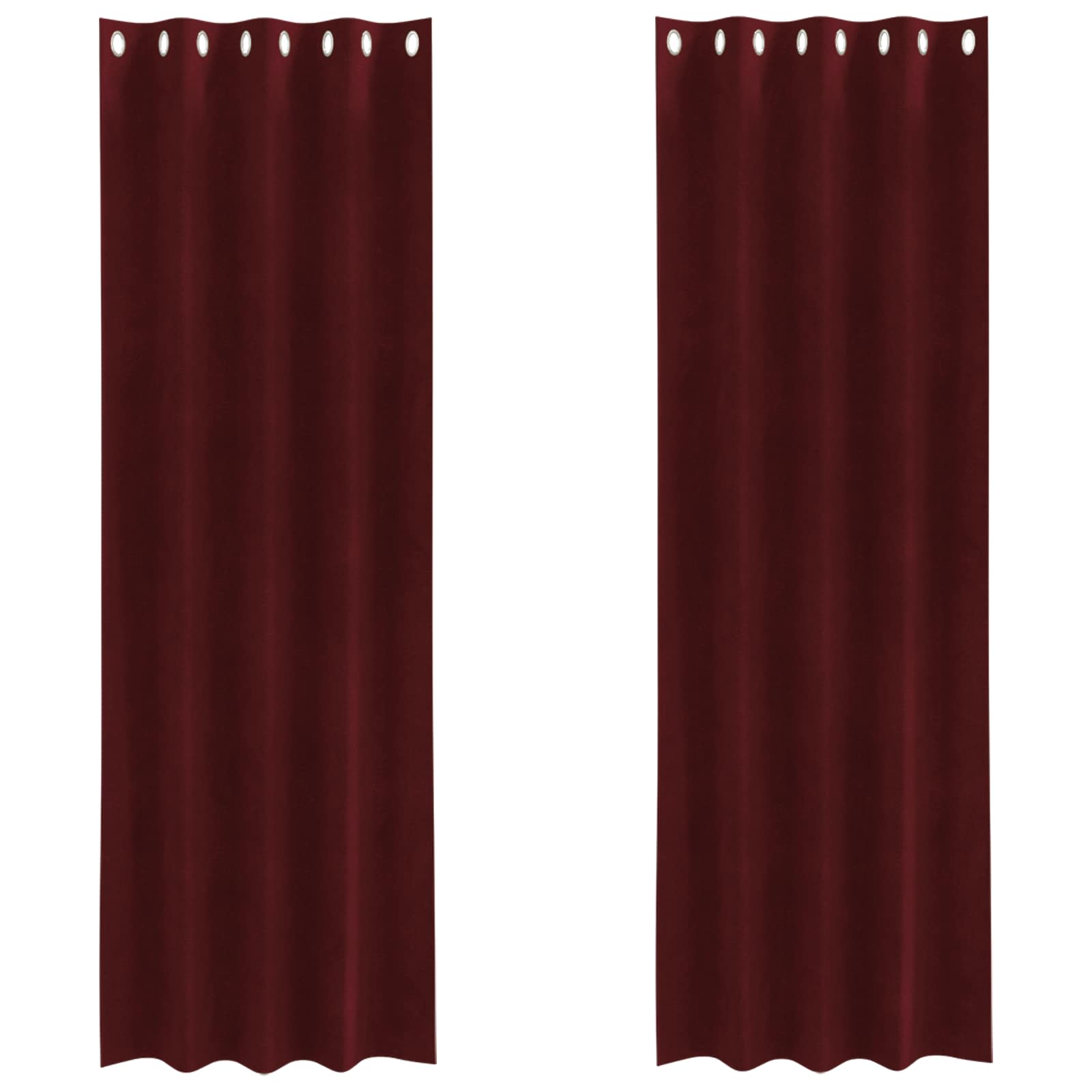 Vidaxl rideaux occultants 2 pcs bordeaux 140 x 225 cm velours
