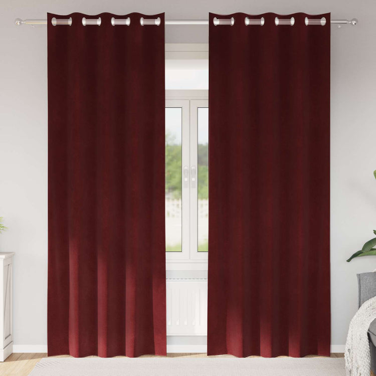 Vidaxx rideaux occultants 2 pcs bordeaux 140 x 245 cm velours