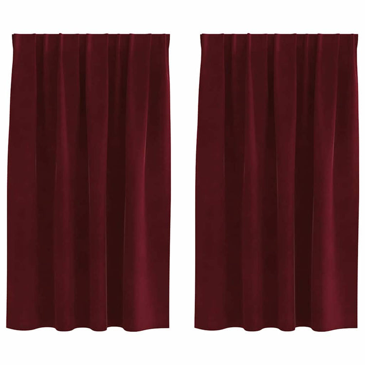 Vidaxx rideaux occultants 2 pcs bordeaux 140 x 140 cm velours