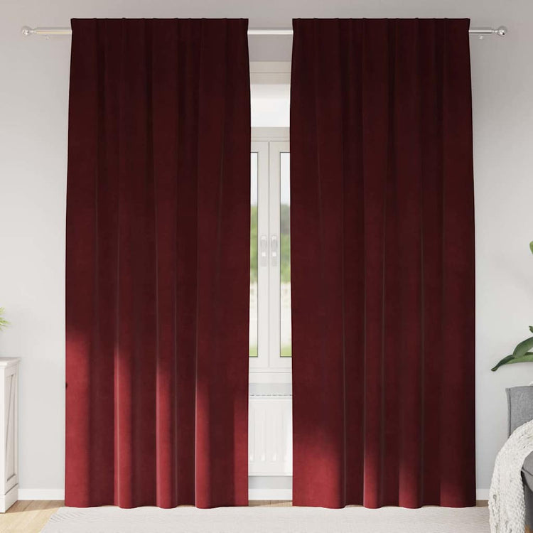 Vidaxx rideaux occultants 2 pcs bordeaux 140 x 245 cm velours