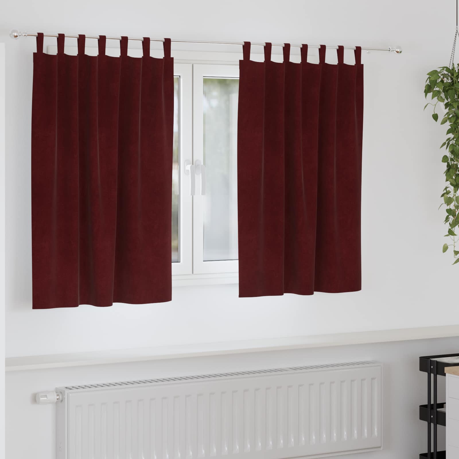 Vidaxx rideaux occultants 2 pcs bordeaux 140 x 140 cm velours