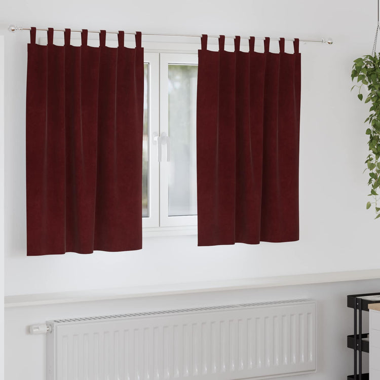 Vidaxx rideaux occultants 2 pcs bordeaux 140 x 140 cm velours