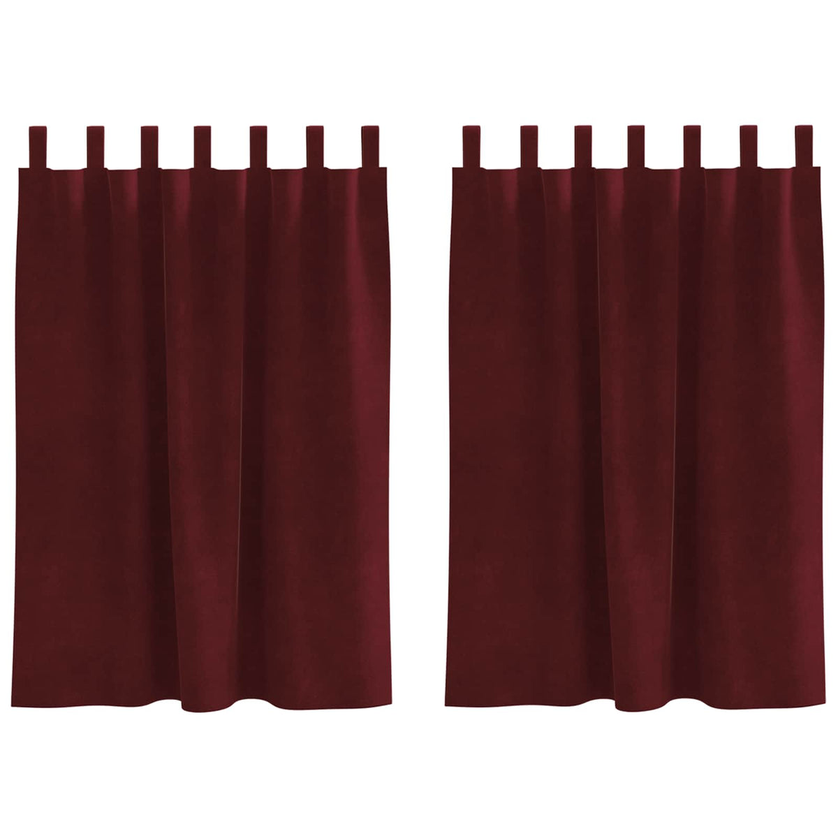 Vidaxx rideaux occultants 2 pcs bordeaux 140 x 140 cm velours