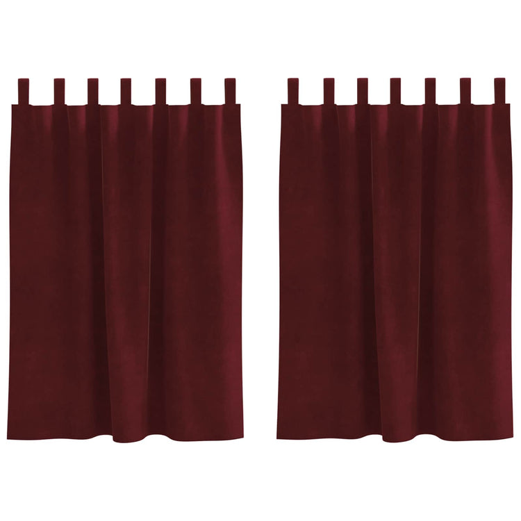 Vidaxx rideaux occultants 2 pcs bordeaux 140 x 140 cm velours