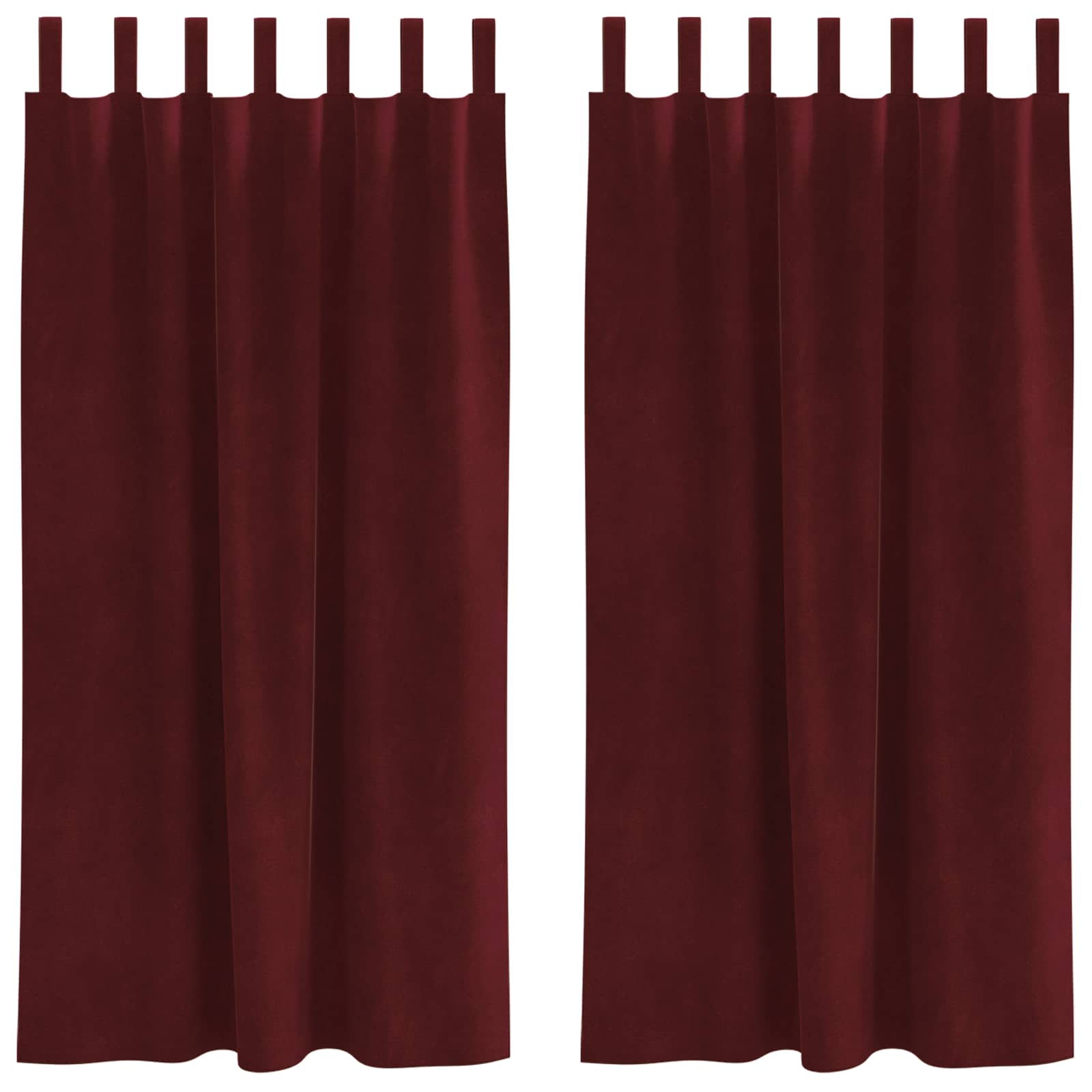Vidaxl rideaux occultants 2 pcs bordeaux 140 x 175 cm velours