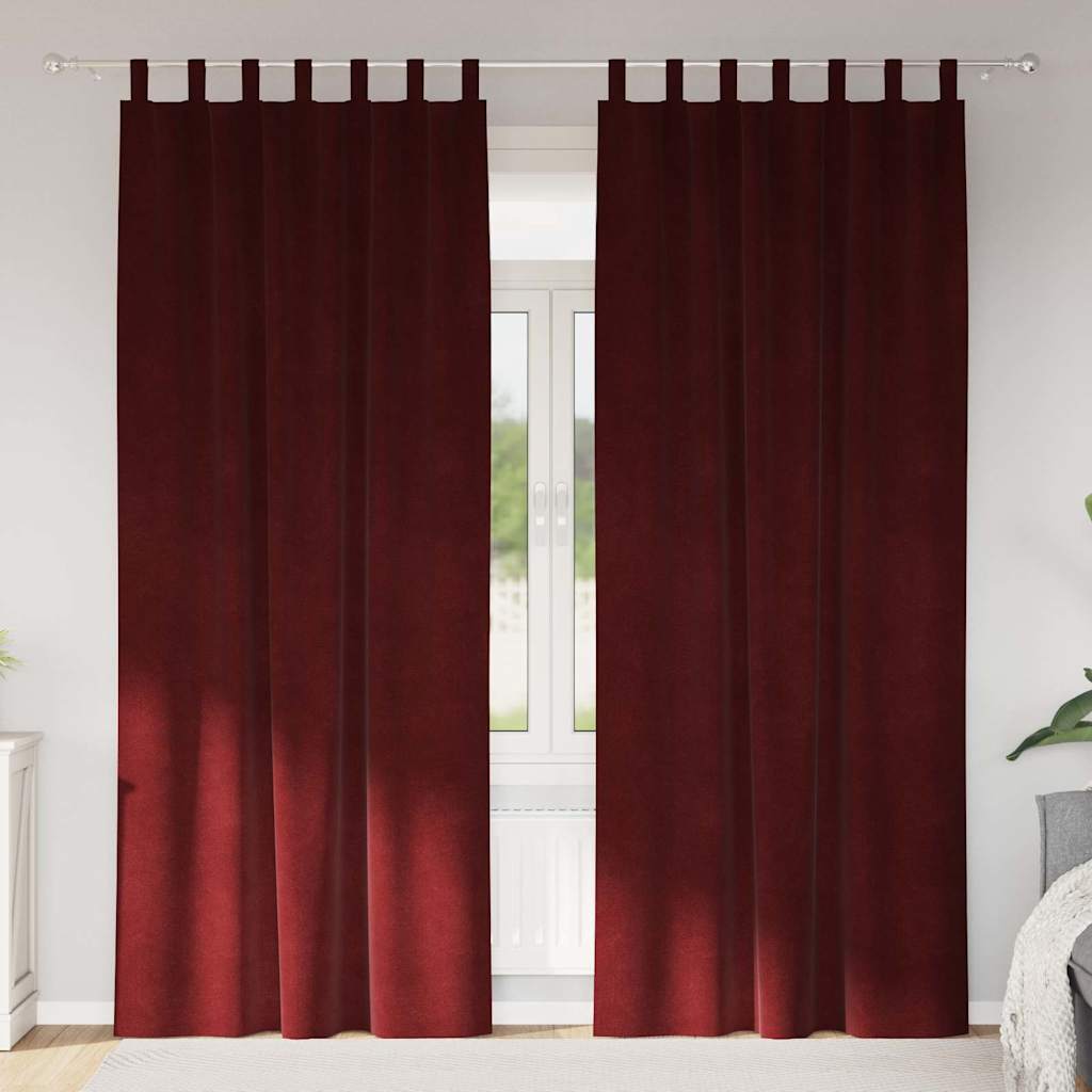 Vidaxx rideaux occultants 2 pcs bordeaux 140 x 260 cm velours