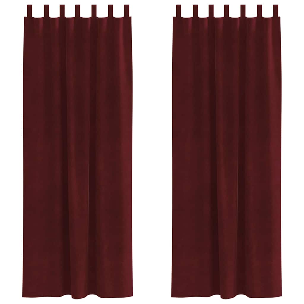 Vidaxx rideaux occultants 2 pcs bordeaux 140 x 260 cm velours