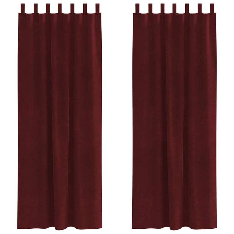 Vidaxx rideaux occultants 2 pcs bordeaux 140 x 260 cm velours