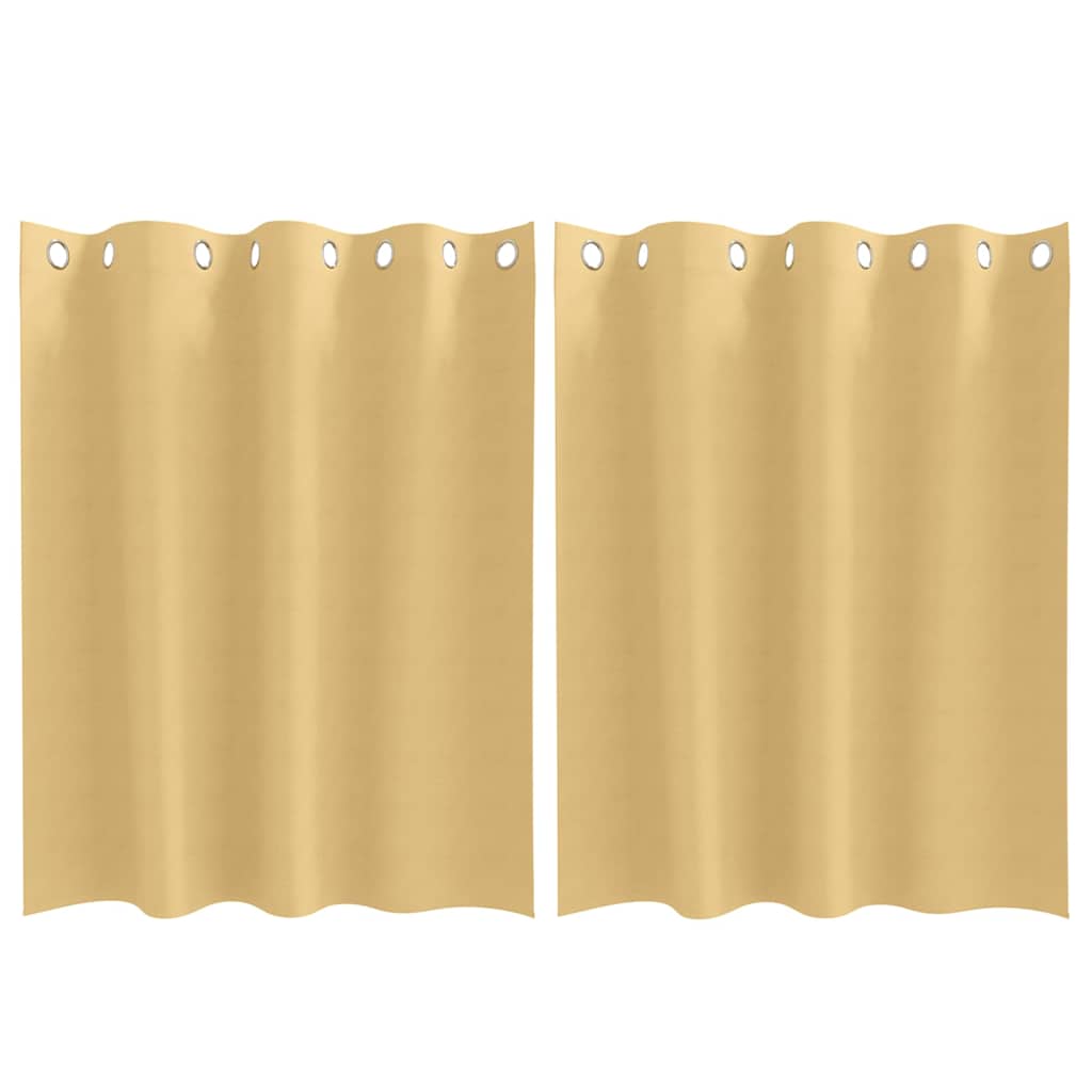 Vidaxl rideaux occultants avec anneaux 2 pcs beige 140 x 140 cm