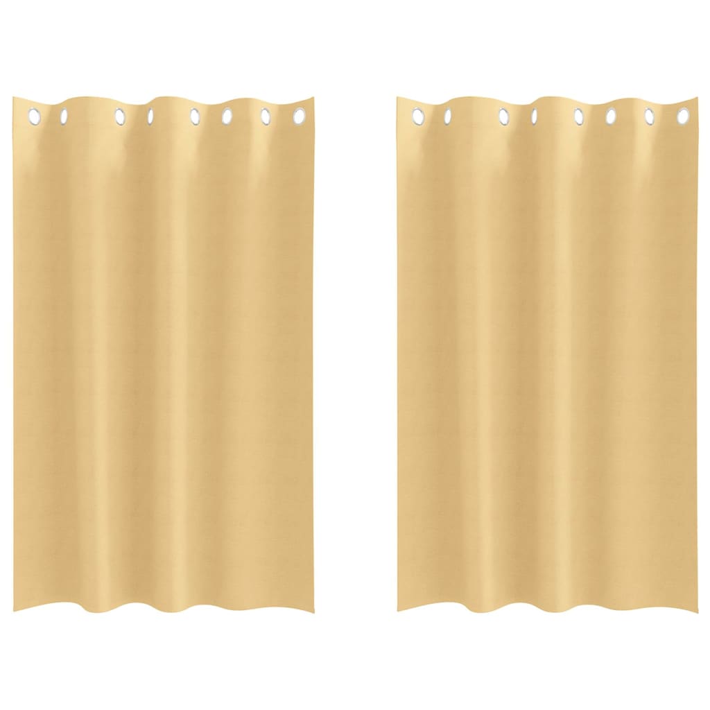 Vidaxl rideaux occultants avec anneaux 2 pcs beige 175 x 140 cm