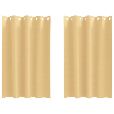 Vidaxl rideaux occultants avec anneaux 2 pcs beige 175 x 140 cm