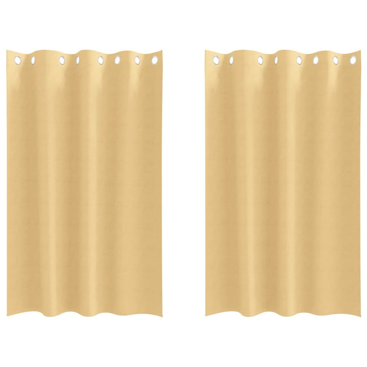 Vidaxl rideaux occultants avec anneaux 2 pcs beige 175 x 140 cm