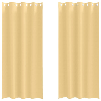 Vidaxl rideaux occultants avec anneaux 2 pcs beige 225 x 140 cm