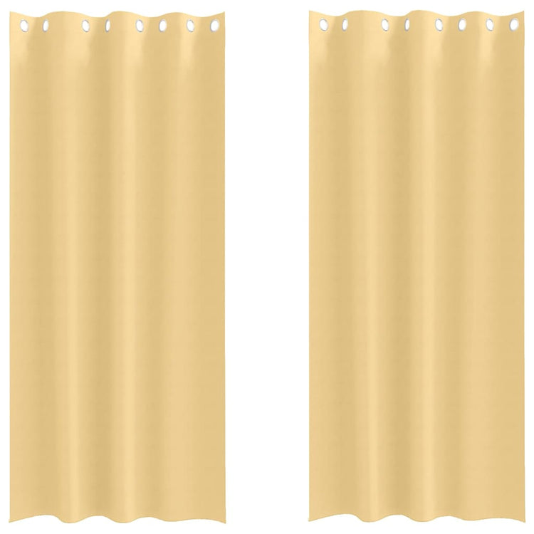 Vidaxl rideaux occultants avec anneaux 2 pcs beige 245 x 140 cm