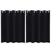 VidaXL rideaux occultants avec anneaux 2 pcs noir 140 x 140 cm