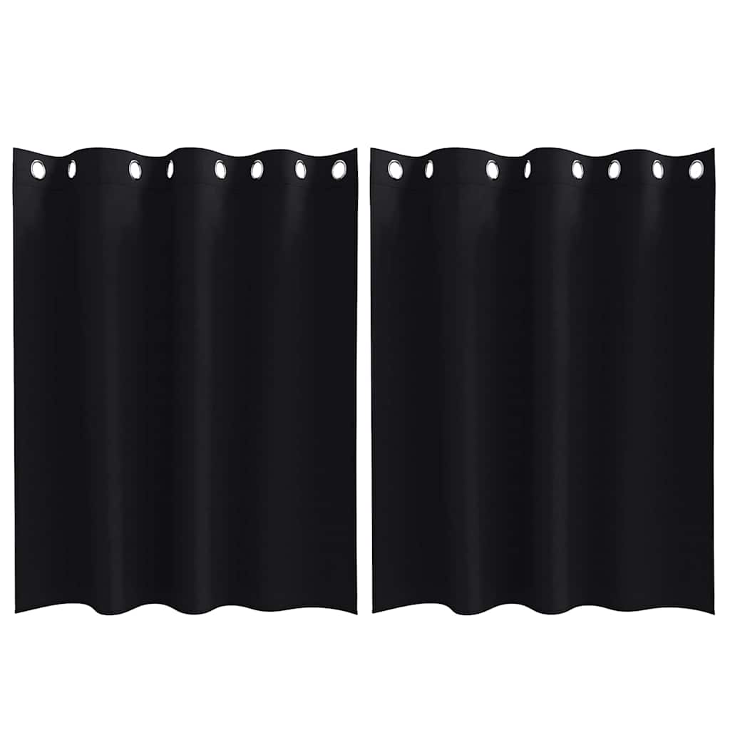 VidaXL rideaux occultants avec anneaux 2 pcs noir 140 x 140 cm
