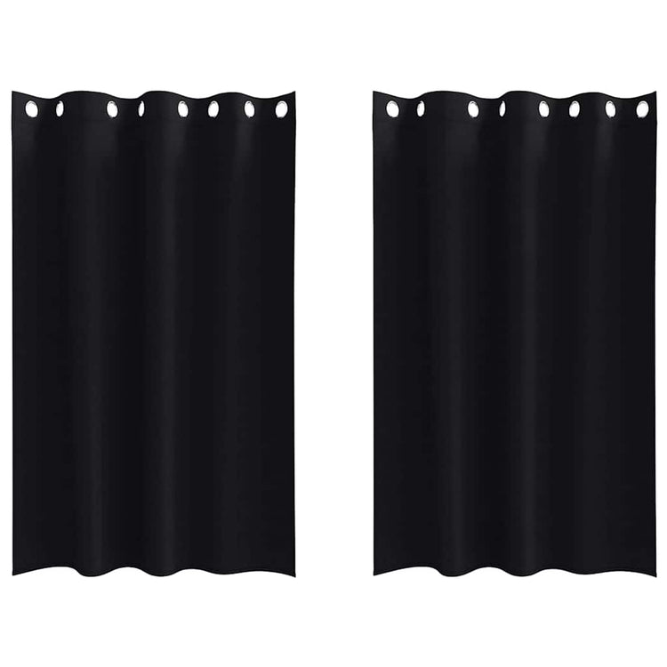 VidaXL rideaux occultants avec anneaux 2 pcs noir 175 x 140 cm