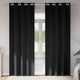 VidaXL rideaux occultants avec anneaux 2 pcs noir 245 x 140 cm