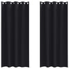 VidaXL rideaux occultants avec anneaux 2 pcs noir 245 x 140 cm