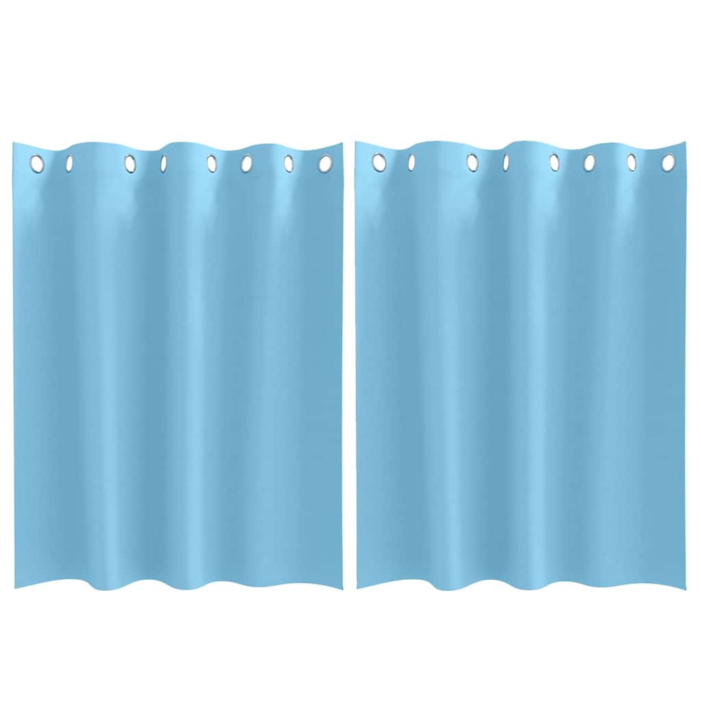 Vidaxl rideaux occultants avec anneaux 2 pcs bleu clair 140 x 140 cm