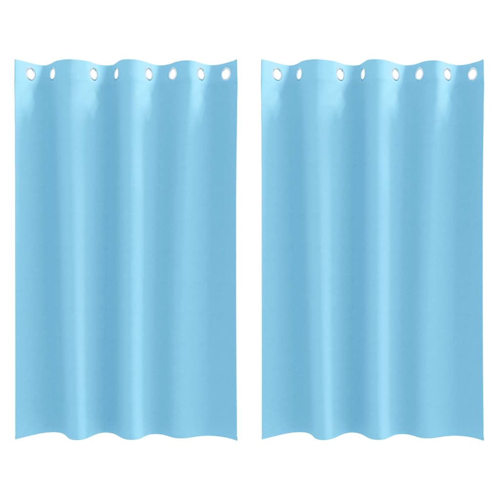 Vidaxl rideaux occultants avec anneaux 2 pcs bleu clair 175 x 140 cm
