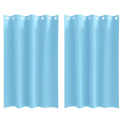 Vidaxl rideaux occultants avec anneaux 2 pcs bleu clair 175 x 140 cm
