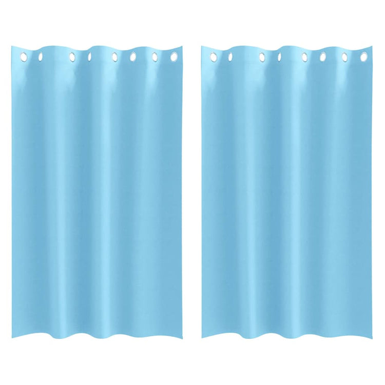 Vidaxl rideaux occultants avec anneaux 2 pcs bleu clair 175 x 140 cm