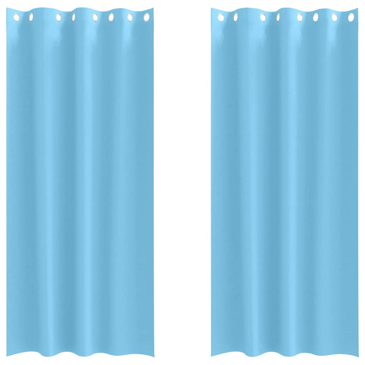 Vidaxl rideaux occultants avec anneaux 2 pcs bleu clair 260 x 140 cm