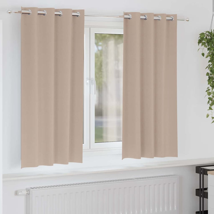 VidaXL rideaux occultants avec anneaux 2 pcs taupe 175 x 140 cm
