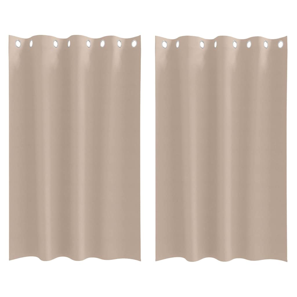 VidaXL rideaux occultants avec anneaux 2 pcs taupe 175 x 140 cm
