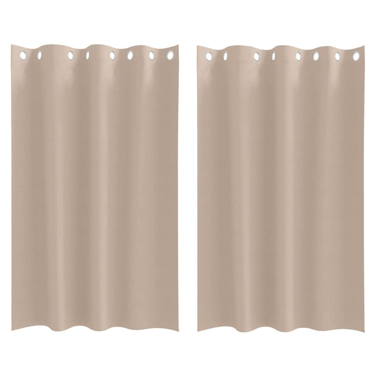 VidaXL rideaux occultants avec anneaux 2 pcs taupe 175 x 140 cm