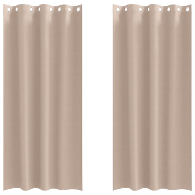 Vidaxxl rideaux occultants avec anneaux 2 pcs taupe 225 x 140 cm