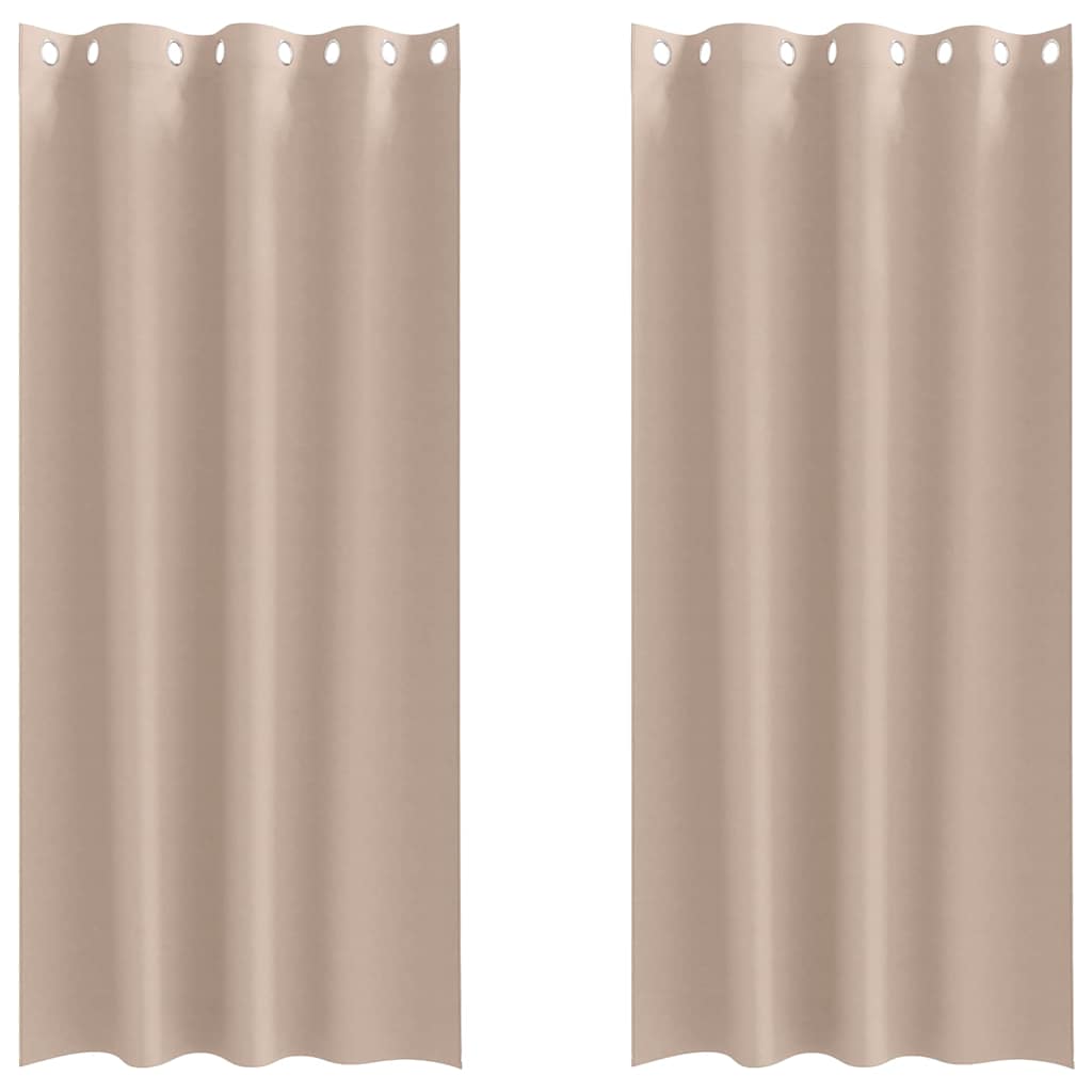 VidaXL rideaux occultants avec anneaux 2 pcs taupe 260 x 140 cm