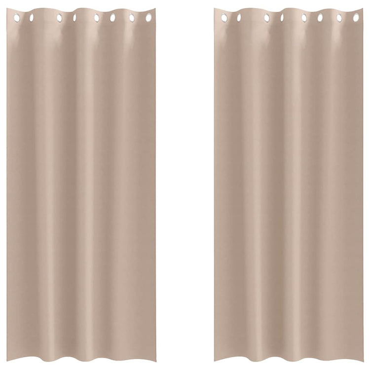 VidaXL rideaux occultants avec anneaux 2 pcs taupe 260 x 140 cm