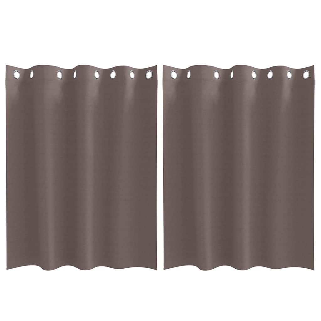 Vidaxl rideaux occultants avec anneaux 2 pcs marron foncé 140 x 140 cm
