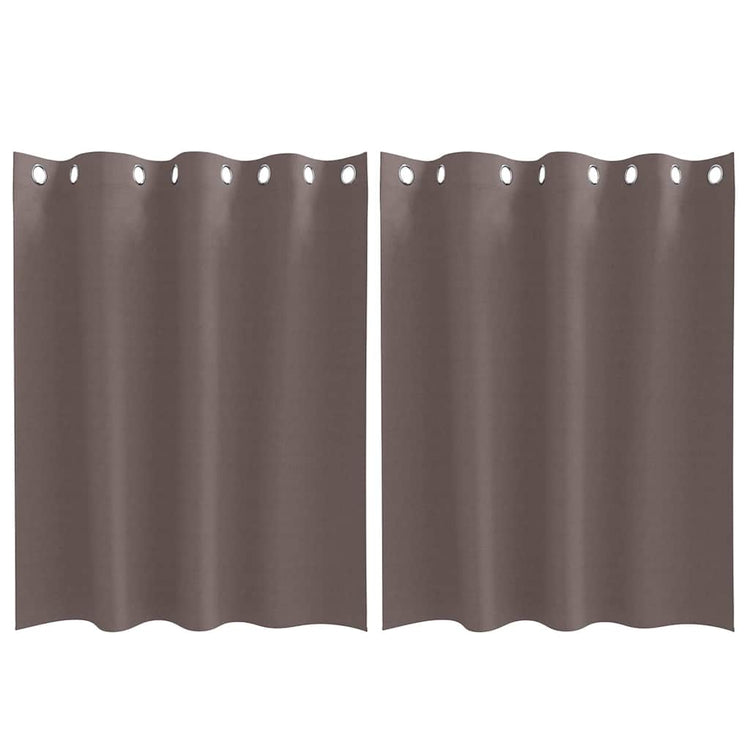 Vidaxl rideaux occultants avec anneaux 2 pcs marron foncé 140 x 140 cm