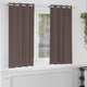 Vidaxl rideaux occultants avec anneaux 2 pcs marron foncé 175 x 140 cm